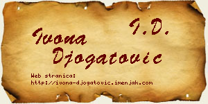 Ivona Đogatović vizit kartica